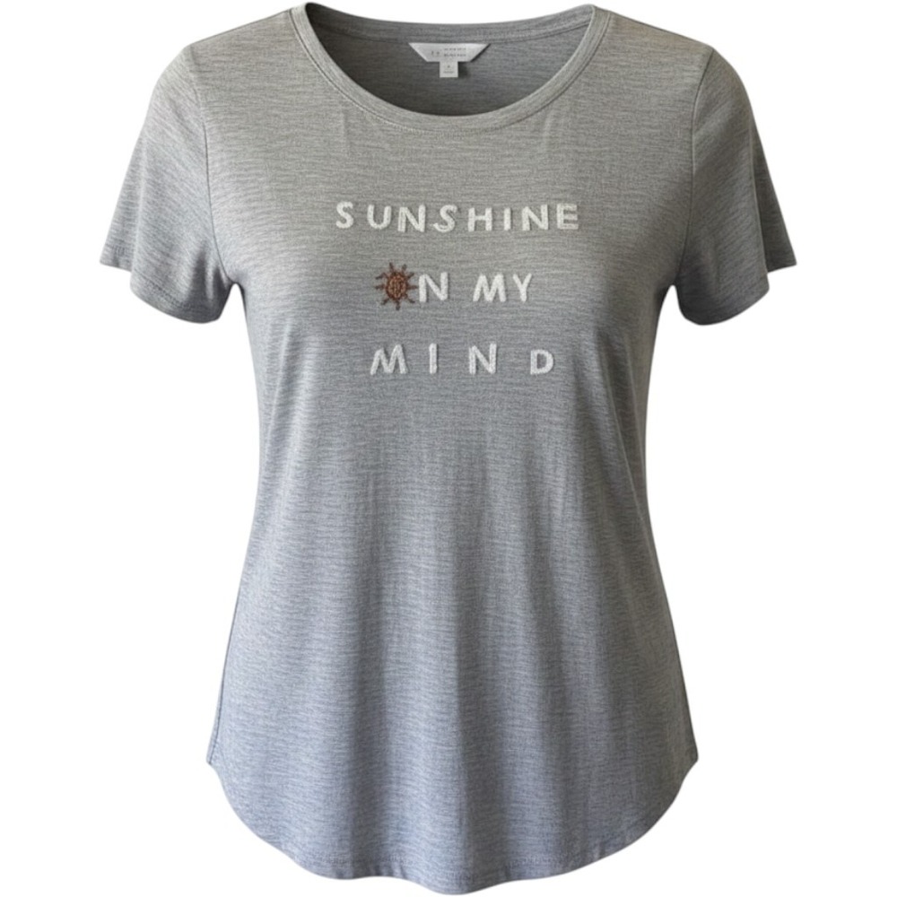 PLUS XXL 2X	LC‎ LAUREN CONRAD rayon blend short sleeve T "SUNSHINE ON MY MIND"